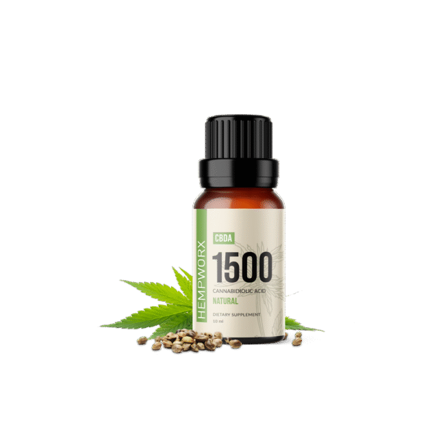 HempWorx CBDA Oil – 1500mg Premium Raw Hemp Extract