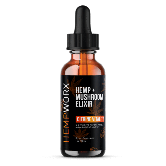 HempWorx Hemp + Mushroom Elixir - Citrine Vitality