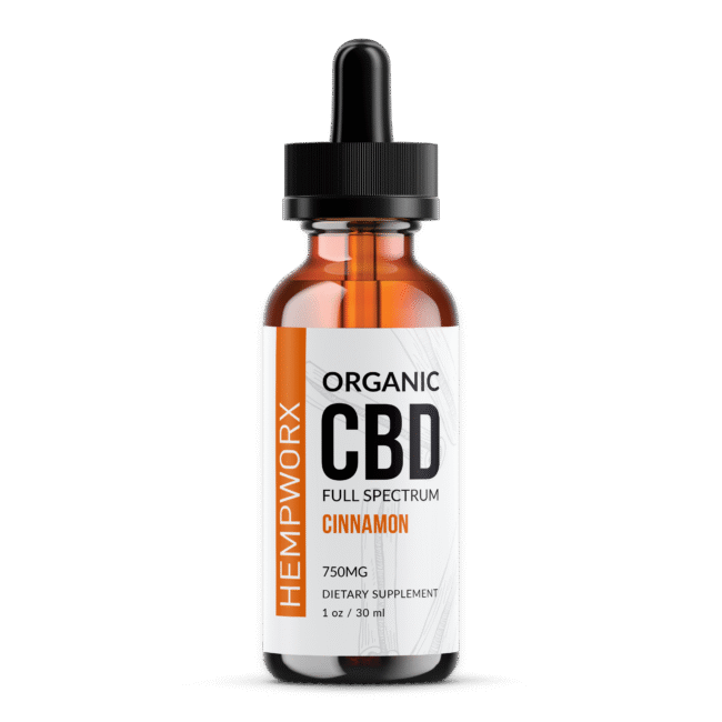 HempWorx ORGANIC Full Spectrum CBD Oil - Cinnamon (750mg)