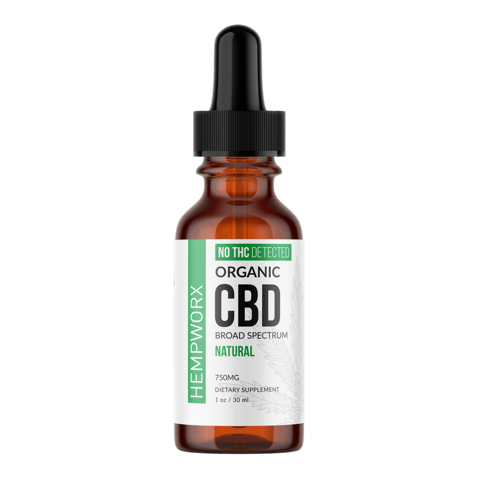 HempWorx Broad Spectrum CBD Oil – Organic Natural 750mg (THC-Free)